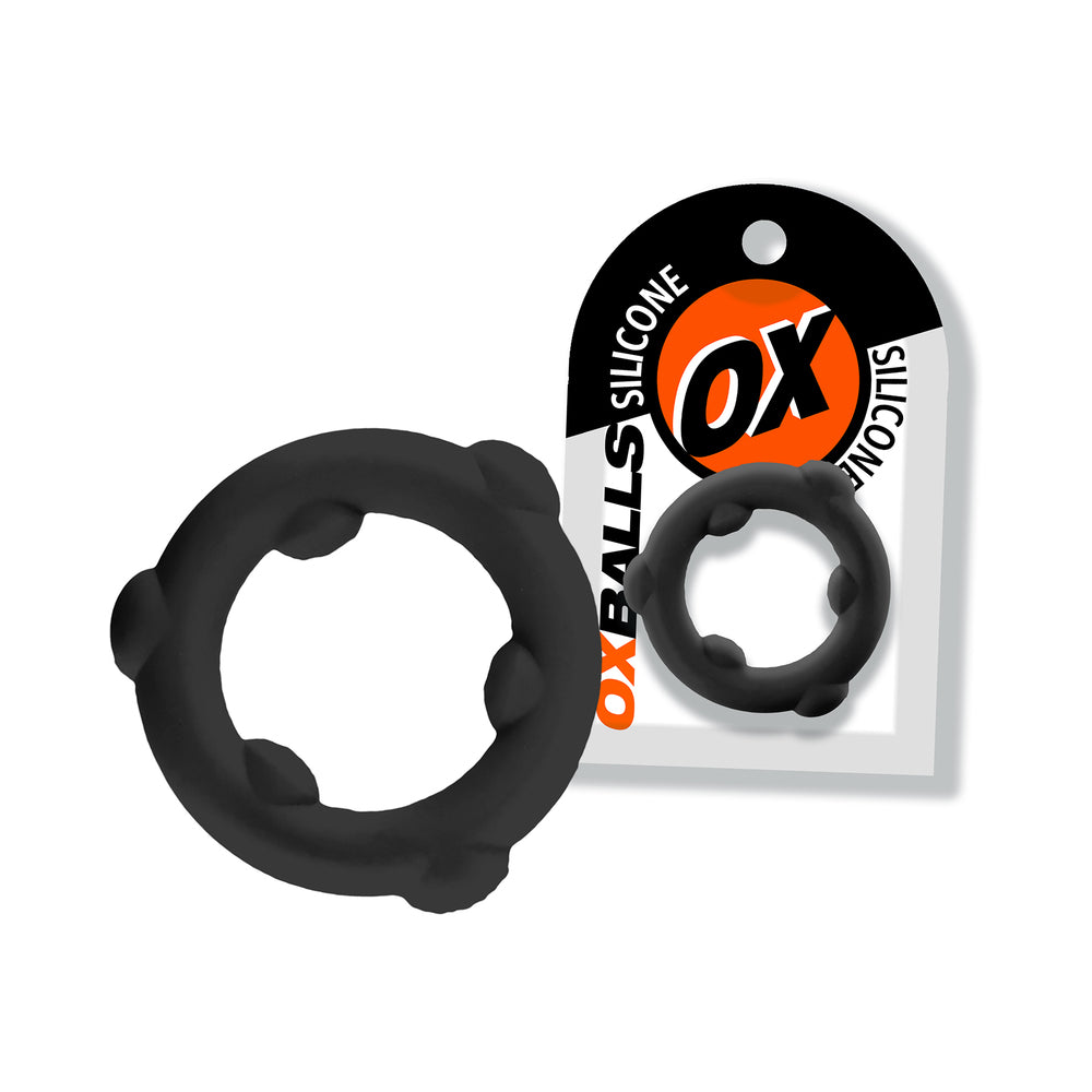 SPINNER Liquid Silicone Cock Ring - Black